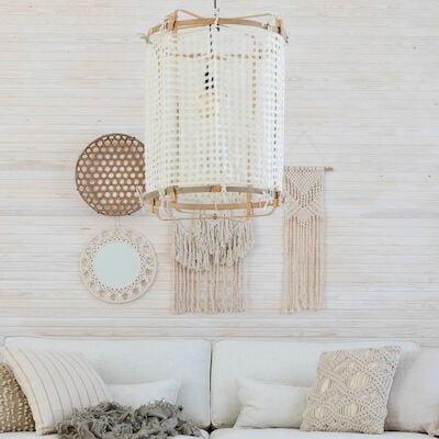 Affari Shade Siv lampunvarjostimen kangas L beige/musta